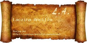 Laczina Ancilla névjegykártya
