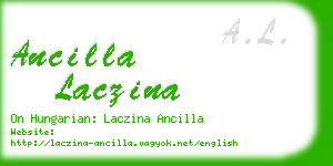 ancilla laczina business card